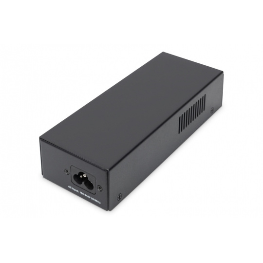 DIGITUS Injektor Gigabit Ethernet PoE ++, napájecí piny 802.3bt: 4/5 (+), 7/8 (-) a 3/6 (+), 1/2 (-), 85 W