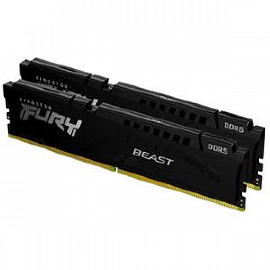 KINGSTON 128GB 5600MT/s DDR5 CL40 DIMM (Kit of 2) FURY Beast Black KINGSTON 128GB 5600MT/s DDR5 CL40 DIMM (Kit of 2) FURY Beast Black