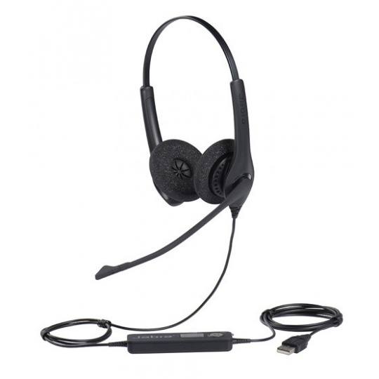 Jabra BIZ 1500/Stereo/USB/Drát/Černá