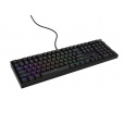 Herní mechanická klávesnice Genesis THOR 404/RGB/Outemu Peach Silent/Drátové USB-A/US layout/Černá