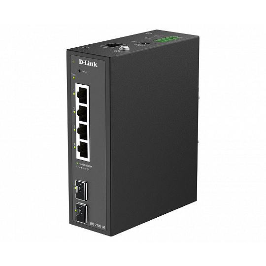 D-Link DIS-210G-06 6-Port Gigabit Industrial Smart Managed Switch with 2 x SFP Ports D-Link DIS-210G-06 6-Port Gigabit Industrial Smart Managed Switch with 2 x SFP Ports