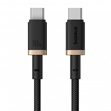 Baseus Rychlonabíjecí kabel Dura USB-C/USB-C 2m 100W černo zlatý Baseus Rychlonabíjecí kabel Dura USB-C/USB-C 2m 100W černo zlatý