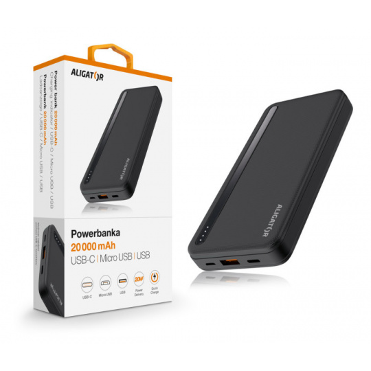 ALIGATOR PBAL2050 20 000mAh 20W černá