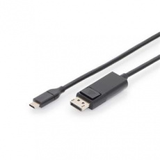 DIGITUS kabelový převodník USB C na DP 2,0m, 4K/60Hz, 32,4 GB zlacené konektory DIGITUS kabelový převodník USB C na DP 2,0m, 4K/60Hz, 32,4 GB zlacené konektory