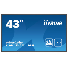 43" iiyama LH4342UHS-B3: IPS, 4K UHD, 500cd/m2, 18/7, LAN, Android 8.0, černý 43" iiyama LH4342UHS-B3: IPS, 4K UHD, 500cd/m2, 18/7, LAN, Android 8.0, černý