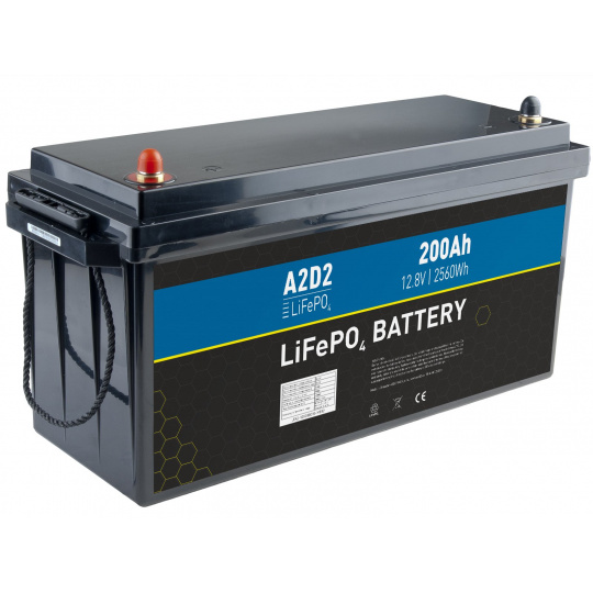 A2D2 baterie LiFePO4 12,8V 200Ah M8 (REPT cells)
