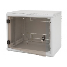 Nástěnný rack jednodílný 18U(š)600x(h)595 perfor.dveře Nástěnný rack jednodílný 18U(š)600x(h)595 perfor.dveře
