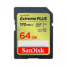 SanDisk Extreme PLUS SDXC 64GB 170MB/s V30 UHS-I SanDisk Extreme PLUS SDXC 64GB 170MB/s V30 UHS-I