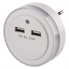 EMOS Noční světlo s 2 x USB + fotosenzor (P3313) EMOS Noční světlo s 2 x USB + fotosenzor (P3313)