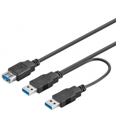PremiumCord USB Y kabel A/Male + A/Male + A/Female PremiumCord USB Y kabel A/Male + A/Male + A/Female