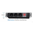 10" napájecí panel OC 3x230V-2m PPO Black