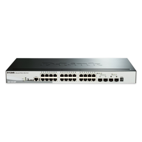 D-Link DGS-1510-28P 28-Port Gigabit Stackable SmartPro PoE Switch 2x SFP, 2x 10G SFP+