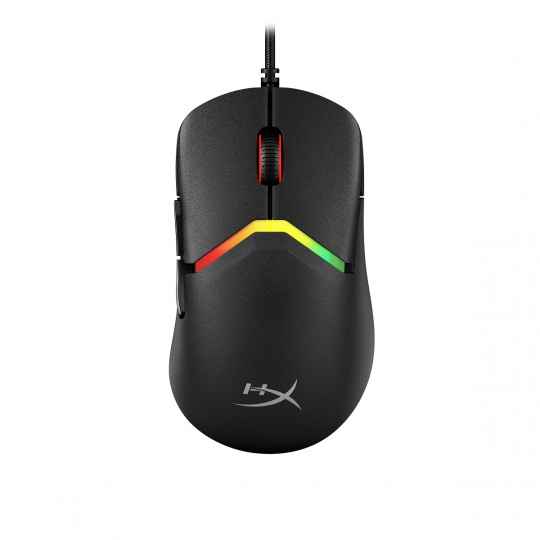 HP HyperX Pulsefire Saga/Herní/Optická/Pro praváky/26 000 DPI/Drátové USB-A/Černá