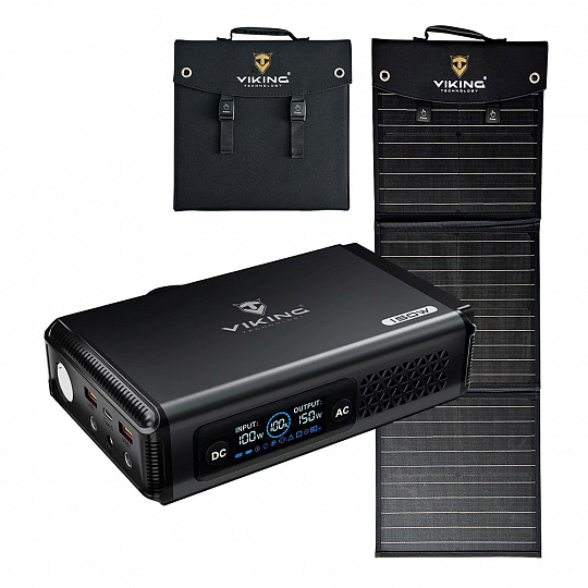Set bateriový generátor Viking VALI150 a solární panel Viking L60 PD