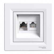 Asfora - zásuvka datová RJ45, kat.5e UTP + RJ11 - Asfora - zásuvka datová RJ45, kat.5e UTP + RJ11 -