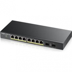 Zyxel GS1900-10HP v2, 10-port Desktop Gigabit Web Smart switch: 8x Gigabit metal + 2x SFP, IPv6, 802.3az (Green), PoE