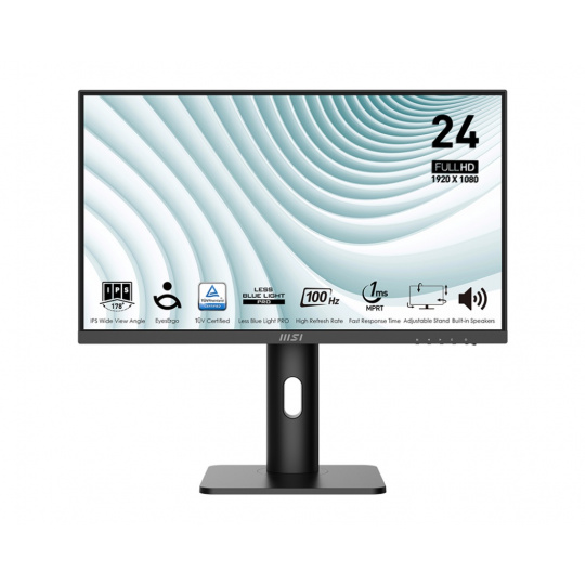 MSI Pro/MP243XP/23,8"/IPS/FHD/100Hz/1ms/Black/2R