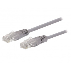 Kabel C-TECH patchcord Cat5e, UTP, šedý, 10m