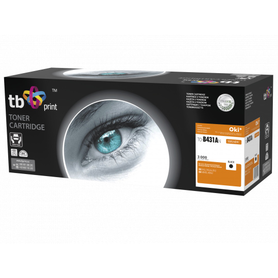 Toner TB kompatibilní s OKI B411/431, Black, new