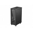 19" VOLNĚ STOJÍCÍ RACKOVÁ SKŘÍŇ 32U 600X1000 ČERNÝ LANBERG LCD SKLENĚNÉ DVEŘE (PLOCHÉ BALENÍ)