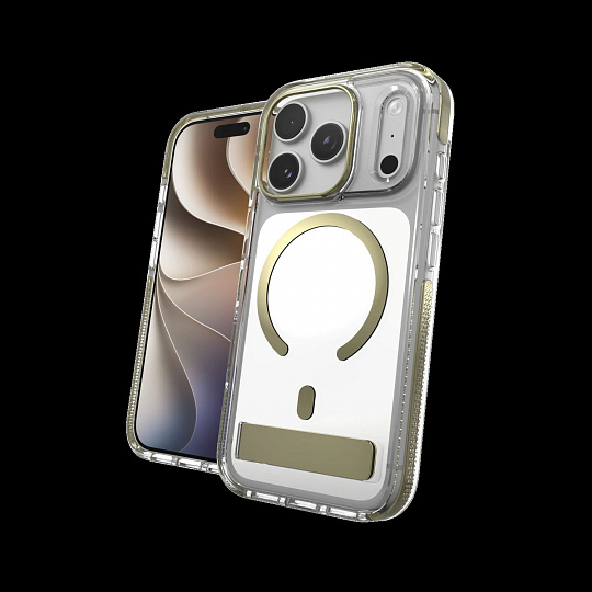 Case Santa Cruz Snap Kickstand Metallic with Camera Button Apple iPhone 18 Pro / 17 Pro - Gold Case Santa Cruz Snap Kickstand Metallic with Camera Button Apple iPhone 18 Pro / 17 Pro - Gold