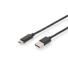 Ednet Připojovací kabel USB typu C, typ C na A M/M, 3,0 m, 3A, 480 MB, verze 2.0, bl Ednet Připojovací kabel USB typu C, typ C na A M/M, 3,0 m, 3A, 480 MB, verze 2.0, bl