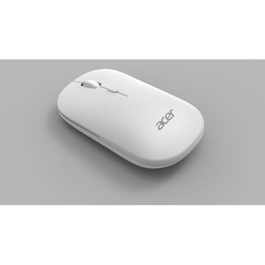 ACER bezdrátová myš s duálním režimem (2.4 GHz a Bluetooth 5.2), 4 tlačítka, AMR130, bílá