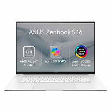 ASUS Zenbook S 16 OLED/UM5606GA-OLED382WZ/AI7-445/16"/2880x1800/T/32GB/1TB/AMD int/W11H/White/2R ASUS Zenbook S 16 OLED/UM5606GA-OLED382WZ/AI7-445/16"/2880x1800/T/32GB/1TB/AMD int/W11H/White/2R