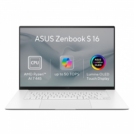 ASUS Zenbook S 16 OLED/UM5606GA-OLED382WZ/AI7-445/16"/2880x1800/T/32GB/1TB/AMD int/W11H/White/2R ASUS Zenbook S 16 OLED/UM5606GA-OLED382WZ/AI7-445/16"/2880x1800/T/32GB/1TB/AMD int/W11H/White/2R