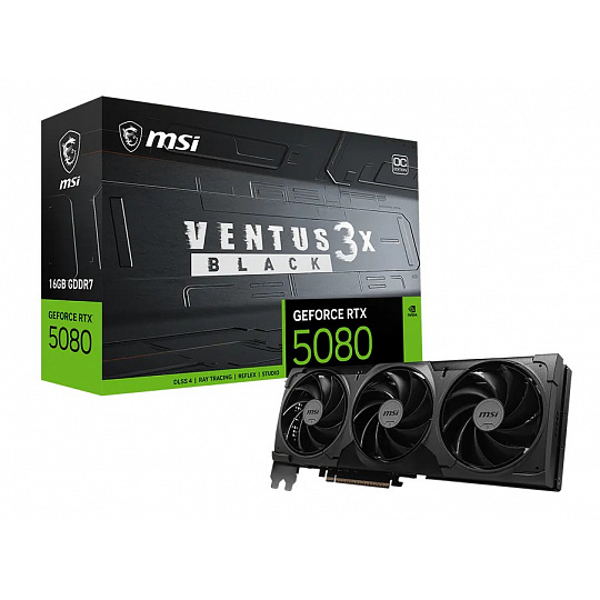 MSI RTX 5080 VENTUS 3X/OC/16GB/GDDR7 MSI RTX 5080 VENTUS 3X/OC/16GB/GDDR7