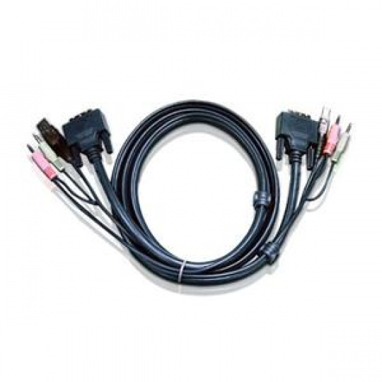 ATEN int.kabel pro KVM USB, DVI, audio,  1,8m pro CS1768, Dual Link