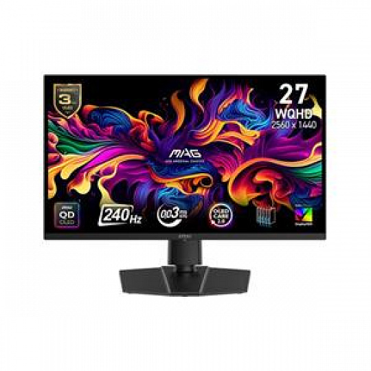 MSI PRO MAX 271UPX12G monitor 26,5" QD-OLED/3840x2160(UHD)/120Hz/0,03ms/2xHDMI/DP/USB-C/Výšk.nast./Pivot