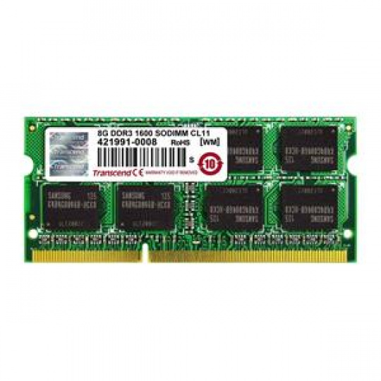 Transcend SODIMM DDR3 8GB 1600MHz, 2Rx8