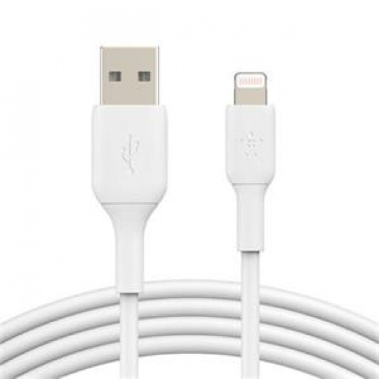 Belkin BOOST CHARGE™ Lightning/USB-A kabel, 1m, bílý - 2pack