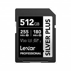 Lexar 512GB Pro SILVER PLUS SDXC C10 V30 U3 Lexar 512GB Pro SILVER PLUS SDXC C10 V30 U3