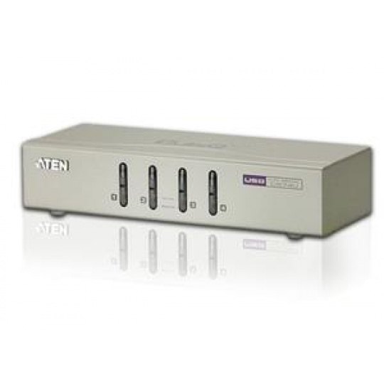 Aten 4-port KVM USB, audio 2.1, včetně kabelů