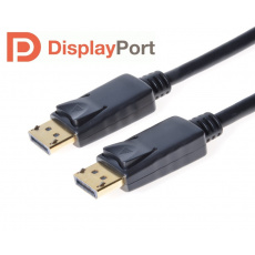 Kabel DisplayPort 1.2, M/M, PremiumCord, zlacené konektory, 2m, černý