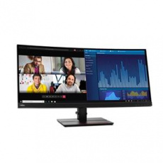 Lenovo LCD P34w-20 34" IPS zakřivený/3440x1440/6ms/DP/2xHDMI/3xUSB/USB-C/RJ45/výškově nastavitelný/repro/webcam/černá