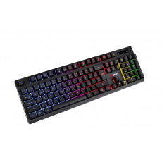 C-TECH polomechanická herní klávesnice Iris GKB-08, casual gaming, CZ/SK, duhové podsvícení, USB