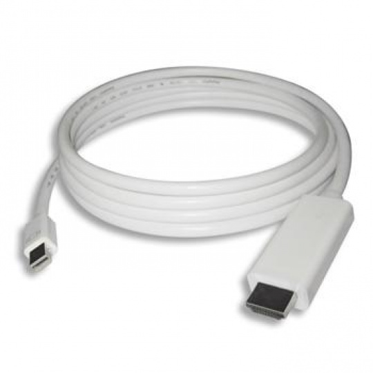 Kabel Mini DisplayPort - HDMI, M/M, PremiumCord, 2m, bílý