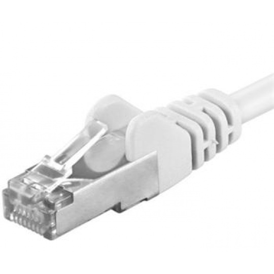 PremiumCord Patch kabel CAT6a S-FTP, RJ45-RJ45, AWG 26/7 1,5m, bílá