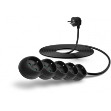CONNECT IT prodlužovací kabel 230 V, 5 zásuvek, 2 m, bez vypínače (černý) CONNECT IT prodlužovací kabel 230 V, 5 zásuvek, 2 m, bez vypínače (černý)