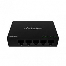 LANBERG SWITCH DSM1-1005 5X 1GB/S UNMANAGED GIGABIT ETHERNET DESKTOP 12V (KOVOVÝ KRYT)