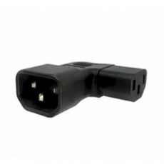 PremiumCord Adaptér úhlový na stranu IEC C13 female na IEC C14 male, napětí 230V, max.proud 10A PremiumCord Adaptér úhlový na stranu IEC C13 female na IEC C14 male, napětí 230V, max.proud 10A