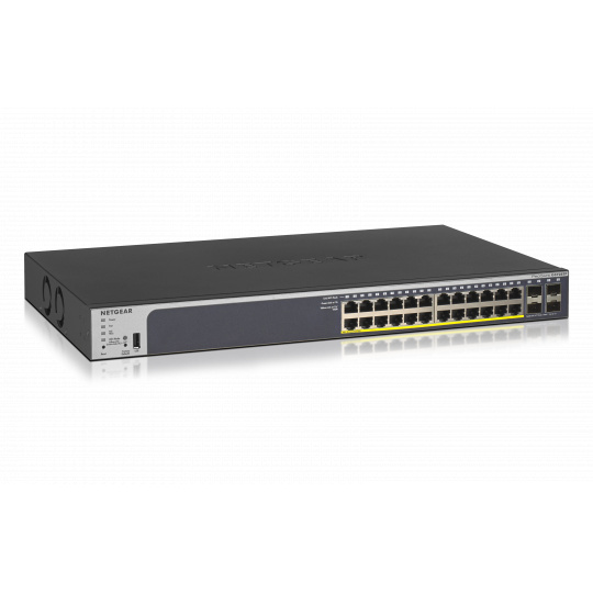 NETGEAR 24-Port Gigabit PoE+ (190W) SmartManaged Pro Switch with 4 SFP Ports