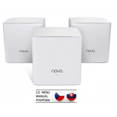 Tenda Nova MW5s (3-pack) WiFi AC1200 Mesh system Dual Band, 2x GLAN/GWAN,ostatní LAN,SMART CZ app. Tenda Nova MW5s (3-pack) WiFi AC1200 Mesh system Dual Band, 2x GLAN/GWAN,ostatní LAN,SMART CZ app.