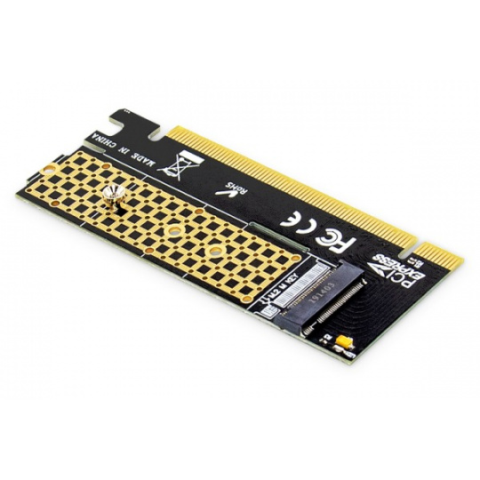 Digitus M.2 NVMe SSD PCIexpress Add-On karta x16 podporuje M Key, velikost 80,60,42 a 30 mm