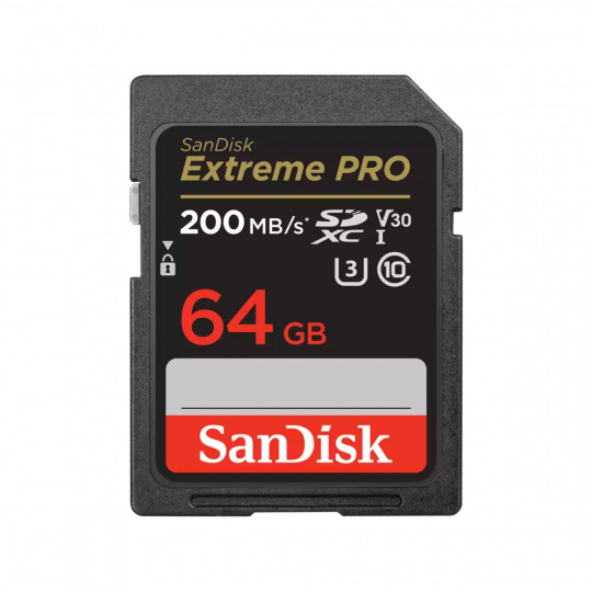 SanDisk Extreme PRO/SDXC/64GB/200MBps/UHS-I U3 / Class 10