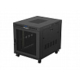 19" VOLNĚ STOJÍCÍ RACKOVÁ SKŘÍŇ 15U/800X1000 (FLAT PACK) ČERNÁ S PROSKLENÝMI DVEŘMI LCD LANBERG V2