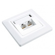 Zásuvka Solarix CAT6 UTP 2 x RJ45 pod omítku bílá